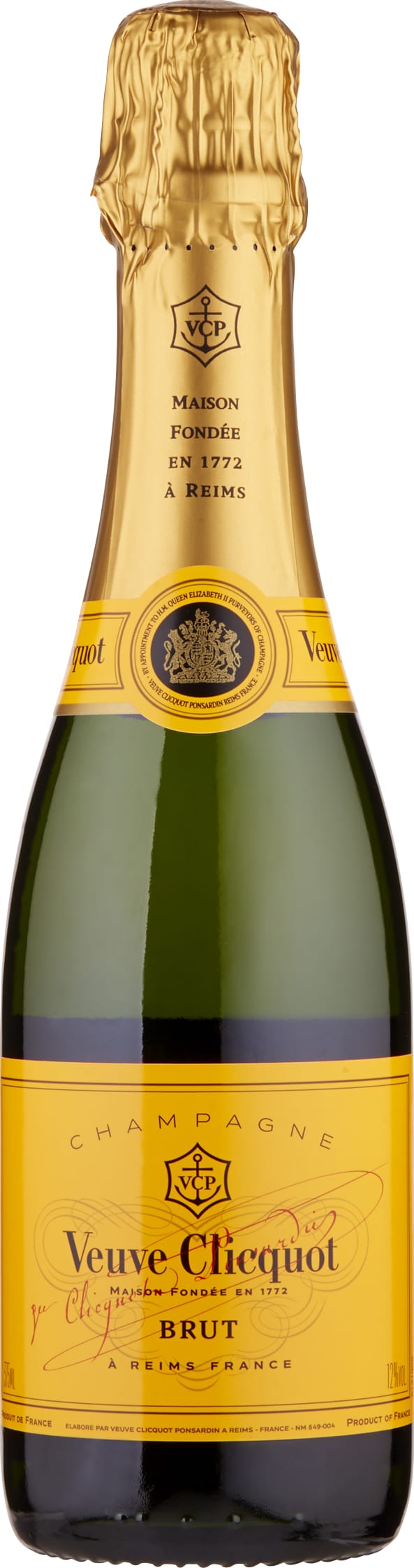 Yellow Label Brut NV Veuve Clicquot 12/375 37.5cl NV - Just Wines UK