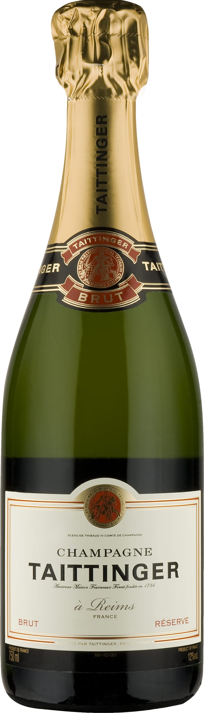 Taittinger Champagne Brut Reserve-Half-Bottle 37.5cl NV - Just Wines UK
