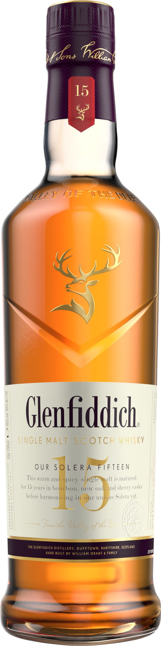 Glenfiddich 15yo Single Malt 70cl NV - Just Wines UK