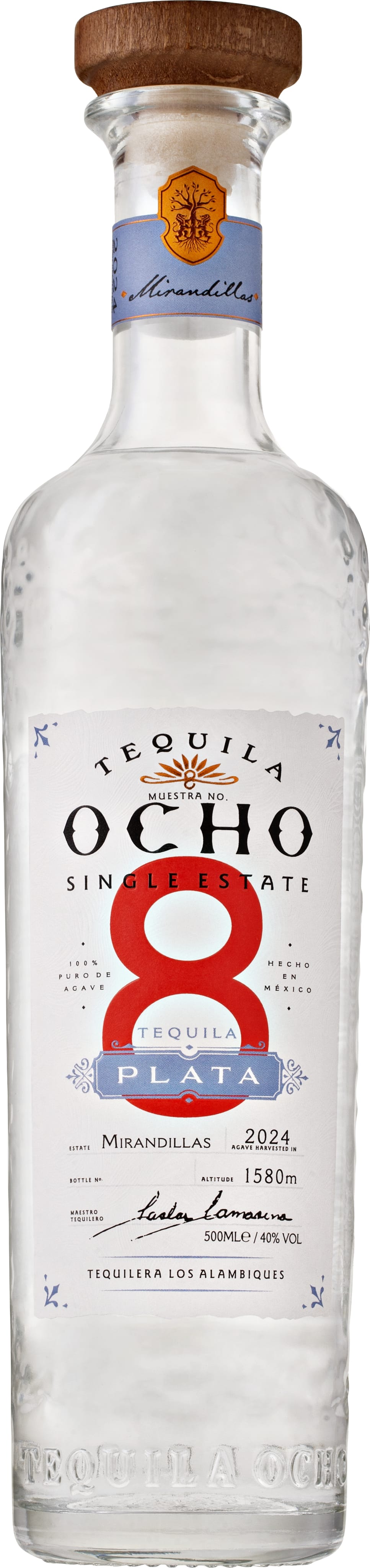 Ocho Blanco Tequila 50cl NV - Just Wines UK