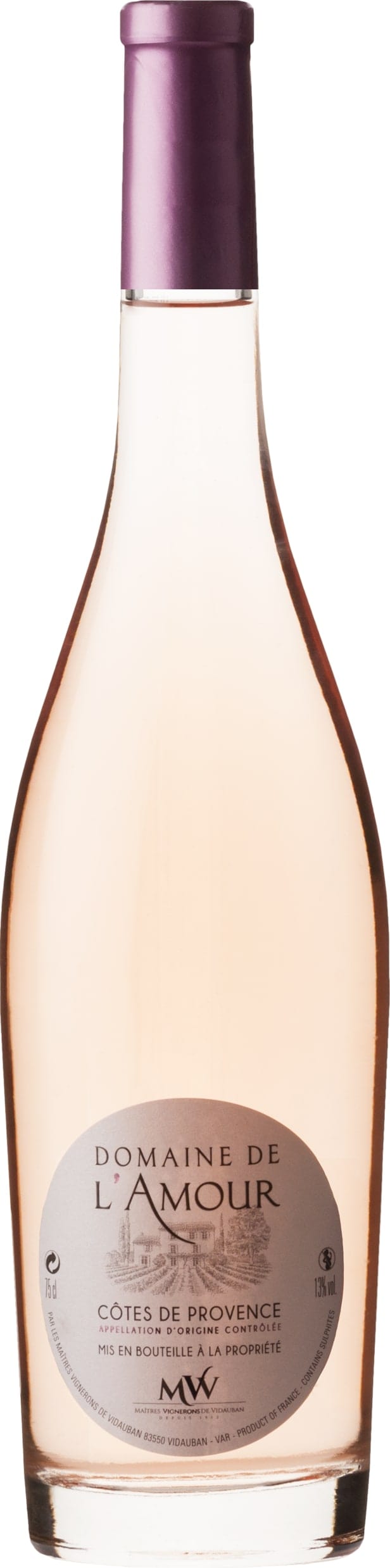 La Vidaubanaise Cotes de Provence Rose, Domaine de l'Amour 2023 75cl - Just Wines UK 